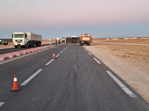 إصابة 12 شخصا في حادث إنقلاب حافلة لنقل المسافرين بالمنيعة